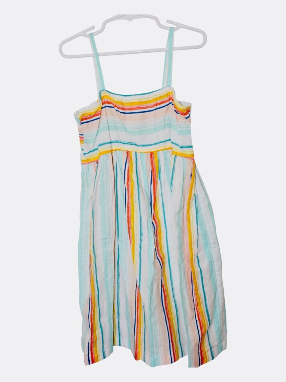 Girl’s striped and smocked tank top summer dress Carter’s 7/7A